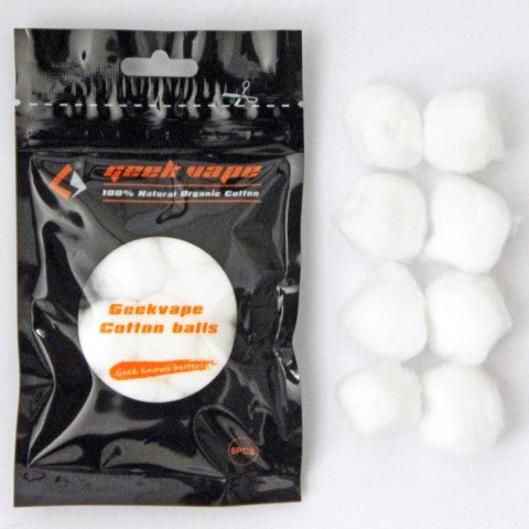 Geekvape Organic Cotton Balls 8 Pack | ONLY £2.45 | bearsvapes.co.uk