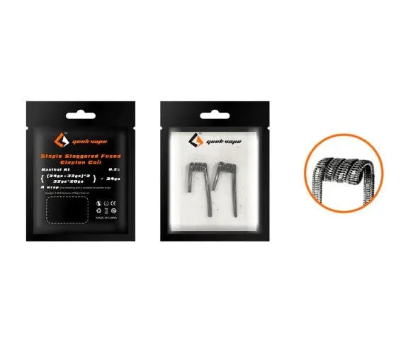 Geekvape Staple Staggered Fused Clapton Coils 2 Pk | bearsvapes.co.uk