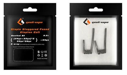 Geekvape Staple Staggered Fused Clapton Coils 2 Pk | bearsvapes.co.uk