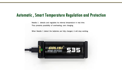 Golisi Needle 1 Smart USB Battery Charger | bearsvapes.co.uk