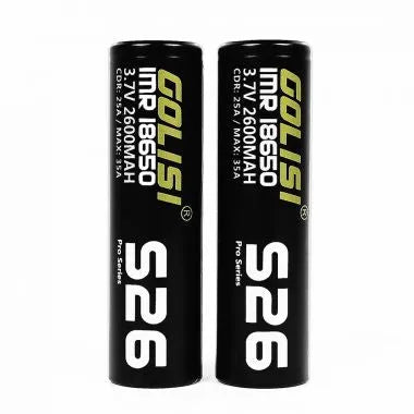 Golisi S26 18650 2600mAh 35A Battery | TWIN PACK | bearsvapes.co.uk