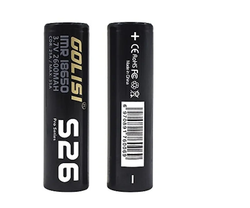 Golisi S26 18650 2600mAh 35A Battery | TWIN PACK | bearsvapes.co.uk