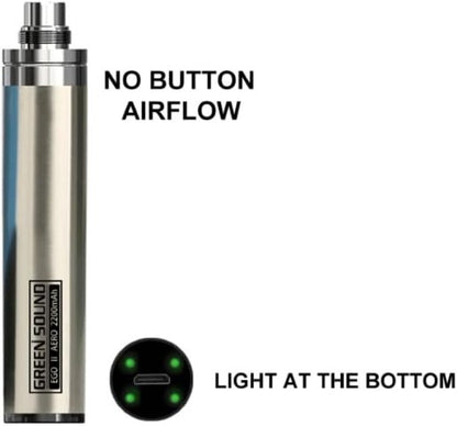 Green Sound eGo II Aero 2200mAh Battery | Now £4.95 | bearsvapes.co.uk