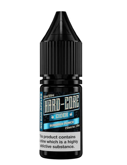 Hard Core Cider Summer Punch vape juice bottle on a white background