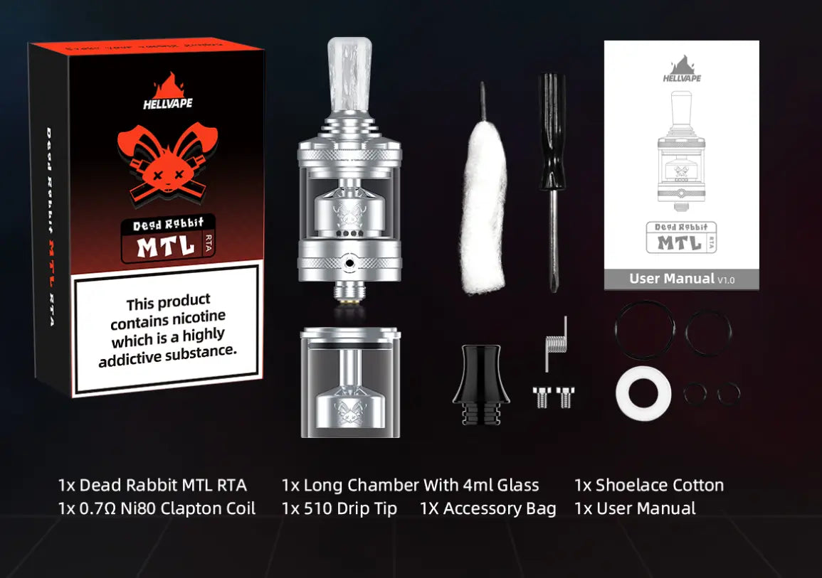 Hellvape Dead Rabbit MTL RTA | 23mm MTL RTA  | bearsvapes.co.uk