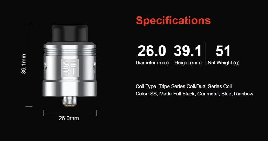 Hellvape Seri RDA | Triple or Dual Coil SERIES RDA  | bearsvapes.co.uk