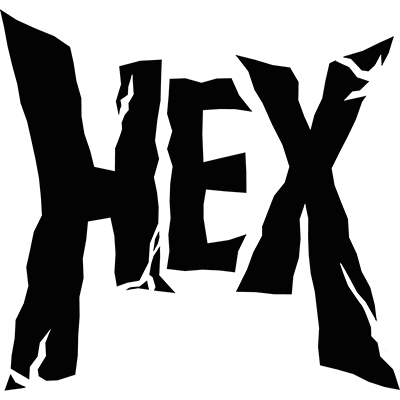 Black 'HEX' logo on a white background