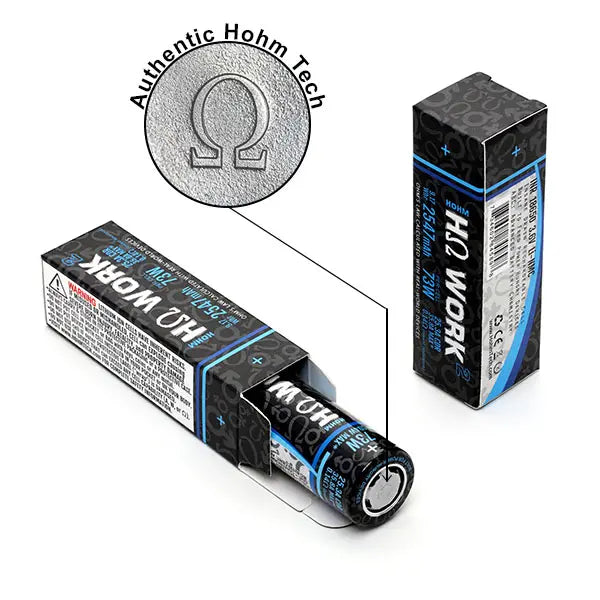 Hohm Tech WORK² 18650 2547mAh 24.7A Rechargeable Battery