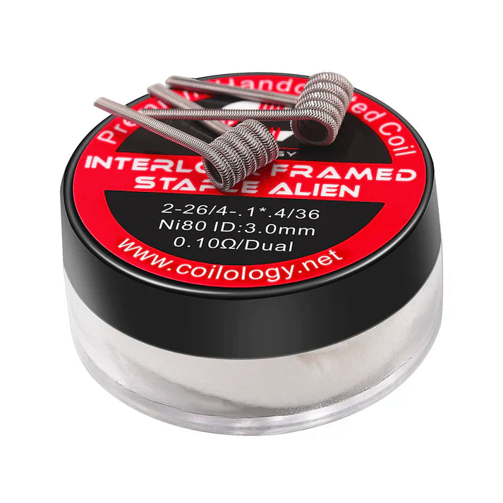 Coilology Hand-crafted Interlock Framed Staple Alien Coils 10 Pack