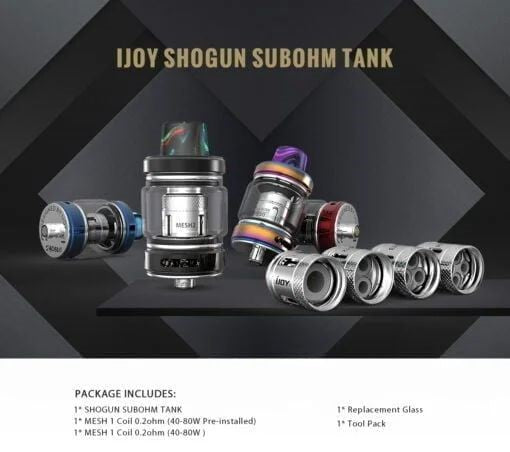 Ijoy Shogun Sub-ohm Vape Tank | bearsvapes.co.uk