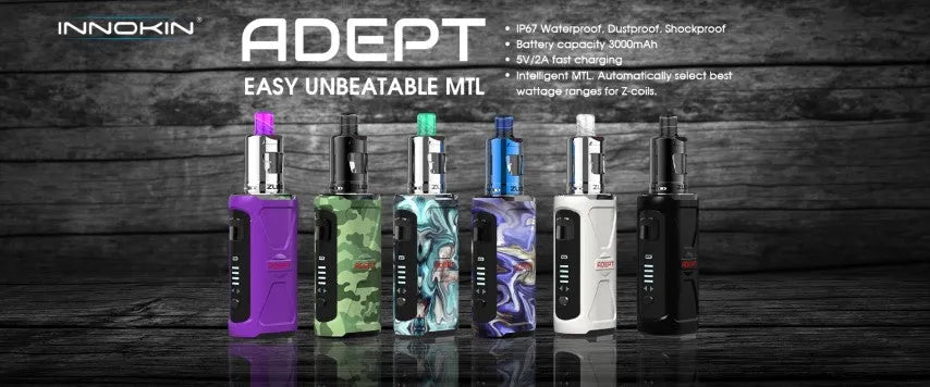 Innokin Adept Zlide Vape Kit | Incl MTL Zlide Tank | bearsvapes.co.uk