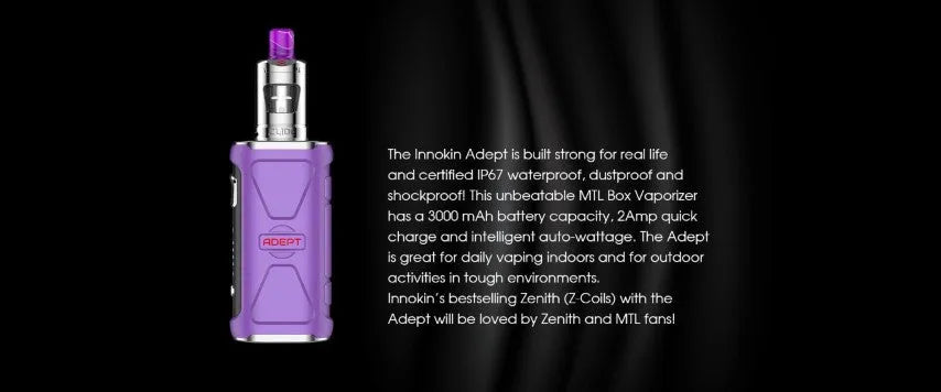 Innokin Adept Zlide Vape Kit | Incl MTL Zlide Tank | bearsvapes.co.uk