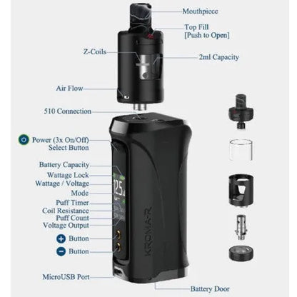 Innokin Kroma R Zlide Vape Kit | Free 18650 Battery | bearsvapes.co.uk