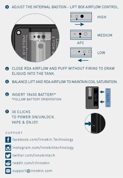 Innokin Liftbox Bastion Squonk Mod | ONLY £14.95 | bearsvapes.co.uk