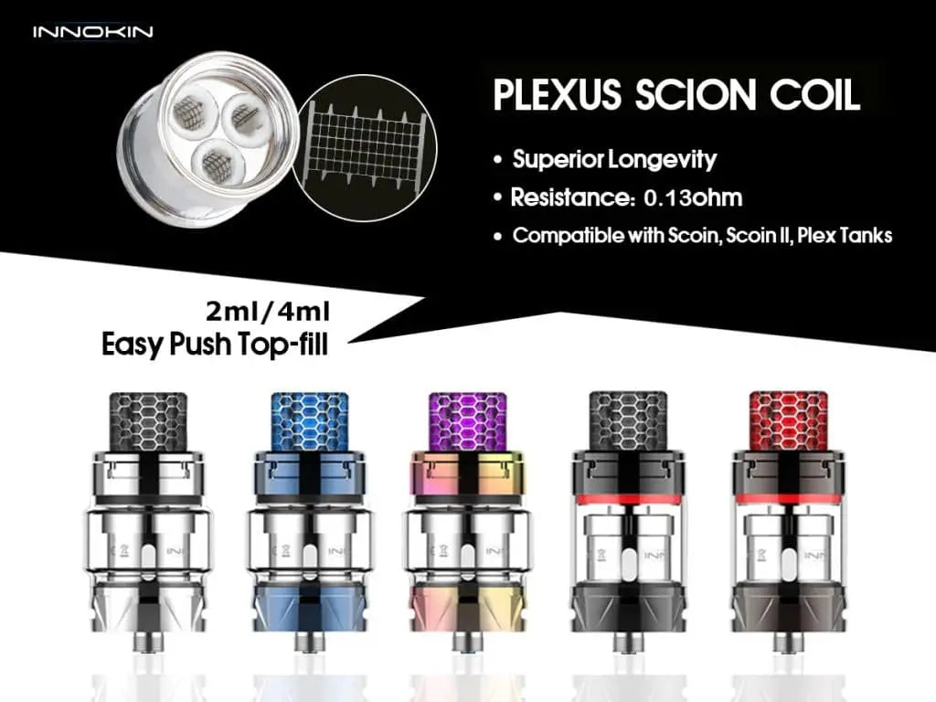 Innokin Plex Vape Tank | High Wattage Sub-ohm Tank | bearsvapes.co.uk