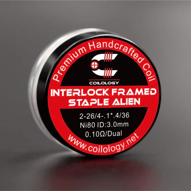 Coilology Hand-crafted Interlock Framed Staple Alien Coils 10 Pack