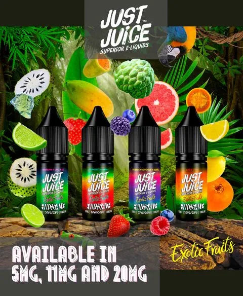 Just Juice Exotic Fruits Nic Salts 4 For 3 Offer | bearsvapes.co.uk