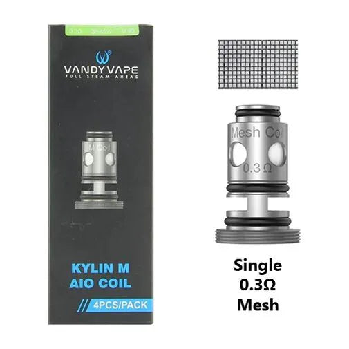 Vandy Vape Kylin M Coils AIO 0.3ohm Replacement 4pk | bearsvapes.co.uk