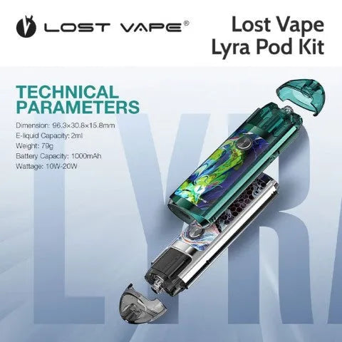 Lost Vape Lyra Pod Vape Kit | NOW ONLY £14.95 | bearsvapes.co.uk