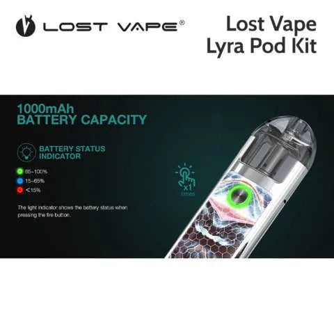 Lost Vape Lyra Pod Vape Kit | NOW ONLY £14.95 | bearsvapes.co.uk