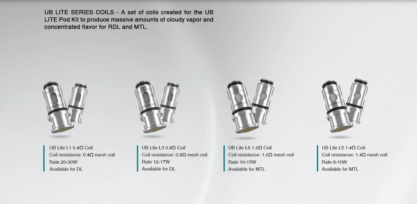 Lost Vape UB Lite Replacement Coils 5pk ONLY £8.95 | bearsvapes.co.uk