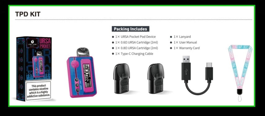 Lost Vape Ursa Pocket Pod Kit 1200 mAh MTL Kit | bearsvapes.co.uk