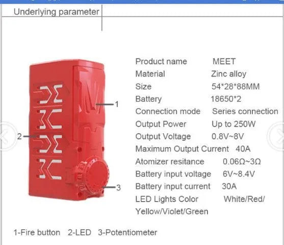 Moyuan Meet 240W VV Box Mod | bearsvapes.co.uk