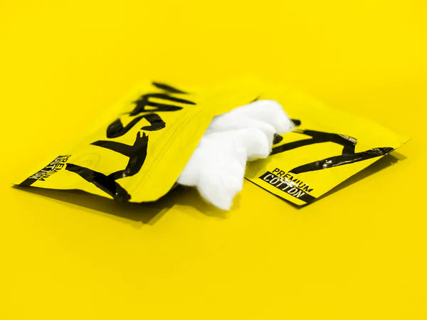 2 Packs of Nasty Organic Cotton on a yellow back-ground