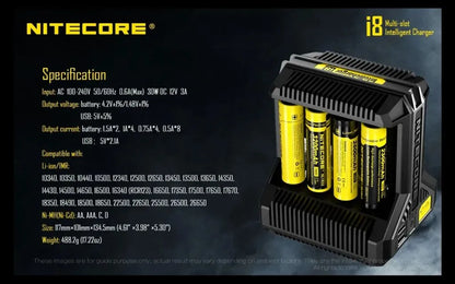 Nitecore Intellicharger i8 Battery Charger | bearsvapes.co.uk