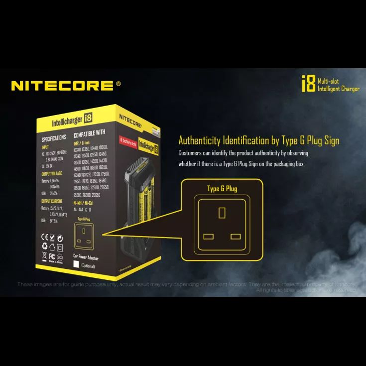 Nitecore Intellicharger i8 Battery Charger | bearsvapes.co.uk