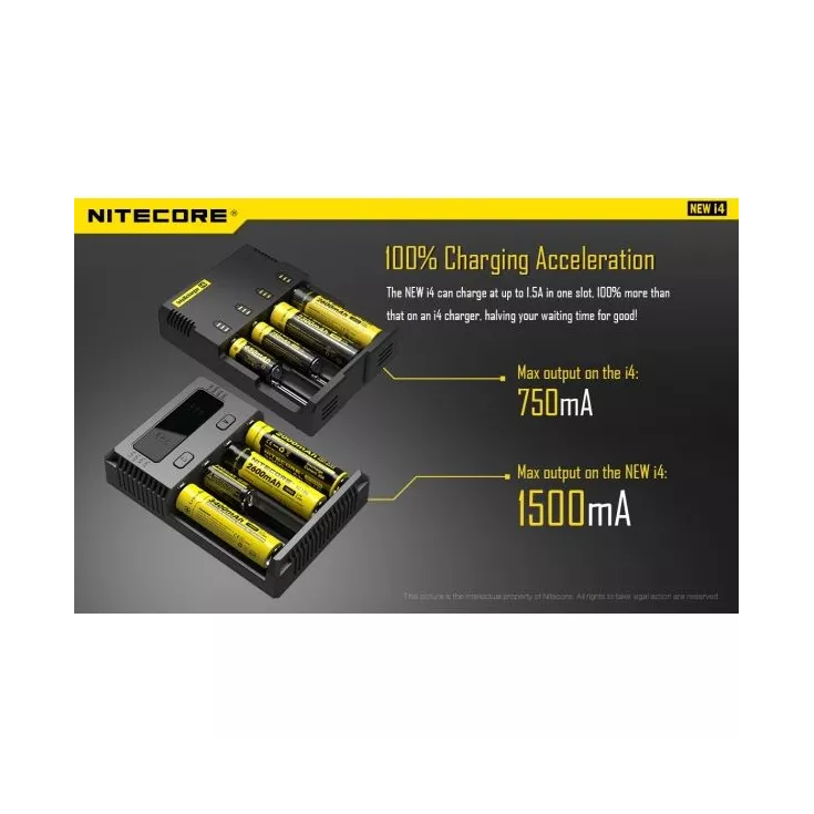 Nitecore NEW Intellicharger i4 Battery Charger | bearsvapes.co.uk