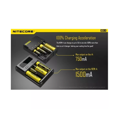 Nitecore NEW Intellicharger i4 Battery Charger | bearsvapes.co.uk