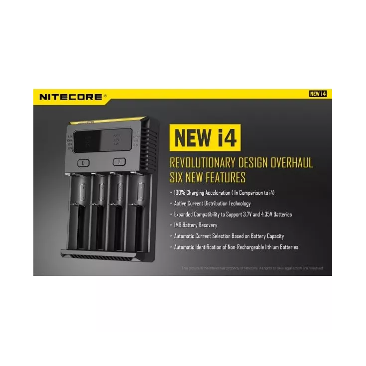 Nitecore NEW Intellicharger i4 Battery Charger | bearsvapes.co.uk