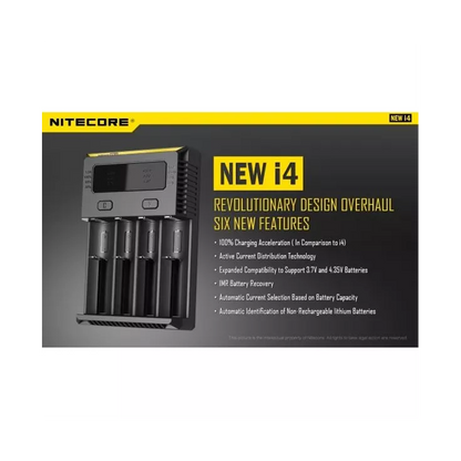 Nitecore NEW Intellicharger i4 Battery Charger | bearsvapes.co.uk