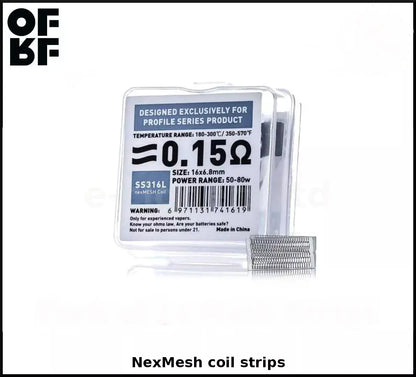 OFRF nexMESH Strips 0.13 Ohm KA1 or 0.15 Ohm SS316L | bearsvapes.co.uk