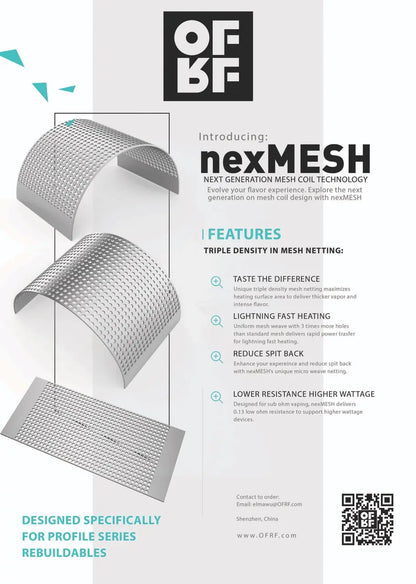 OFRF nexMESH Strips 0.13 Ohm KA1 or 0.15 Ohm SS316L | bearsvapes.co.uk