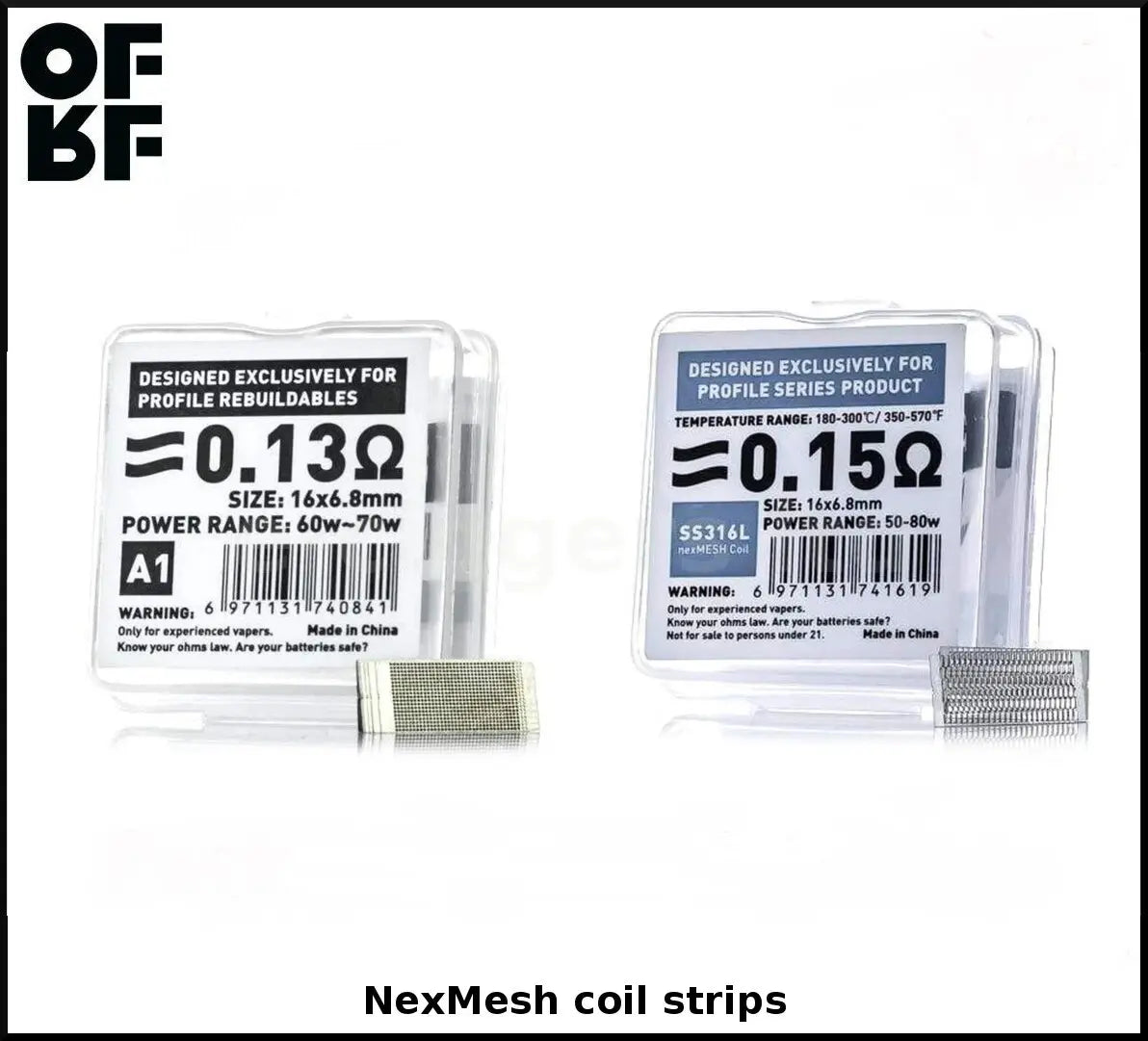 OFRF nexMESH Strips 0.13 Ohm KA1 or 0.15 Ohm SS316L | bearsvapes.co.uk