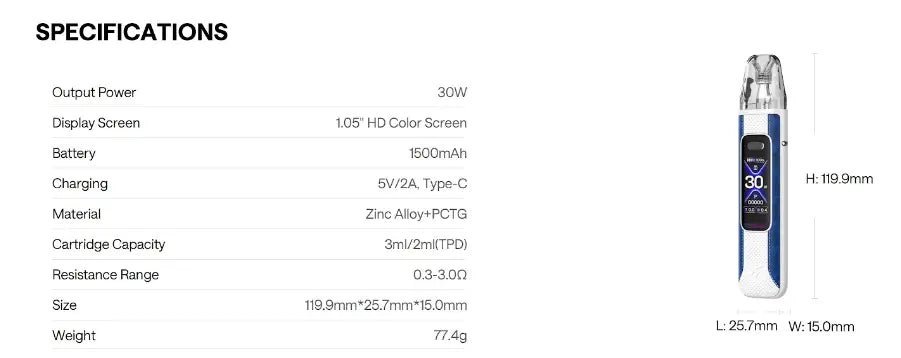 OXVA Xlim Pro 3 Pod Kit - 1500mAh Pod Vape Kit | bearsvapes.co.uk