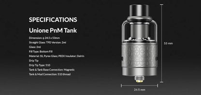 Oxva Unione PnM Sub-ohm Vape Tank | NOW ONLY £10.95 | bearsvapes.co.uk