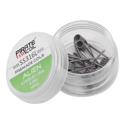 Pirate Coil Alien Coils | 0.25 Ohm SS316L 10 Pack | bearsvapes.co.uk