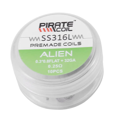 Pirate Coil Alien Coils | 0.25 Ohm SS316L 10 Pack | bearsvapes.co.uk