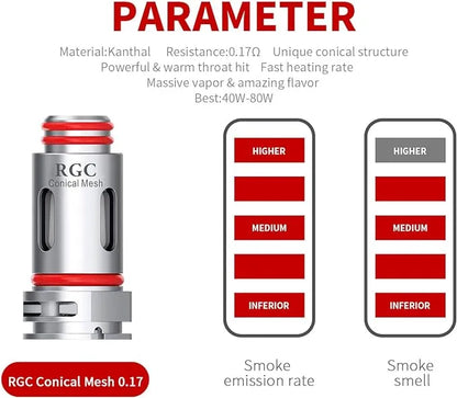 Smok RPM80 RGC Replacement Coils 5pk | bearsvapes.co.uk