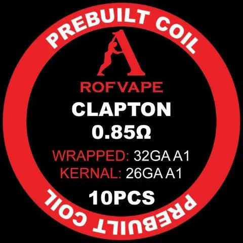 Rofvape Pre-built Clapton Coils | 0.85 Ohm 10pcs | bearsvapes.co.uk