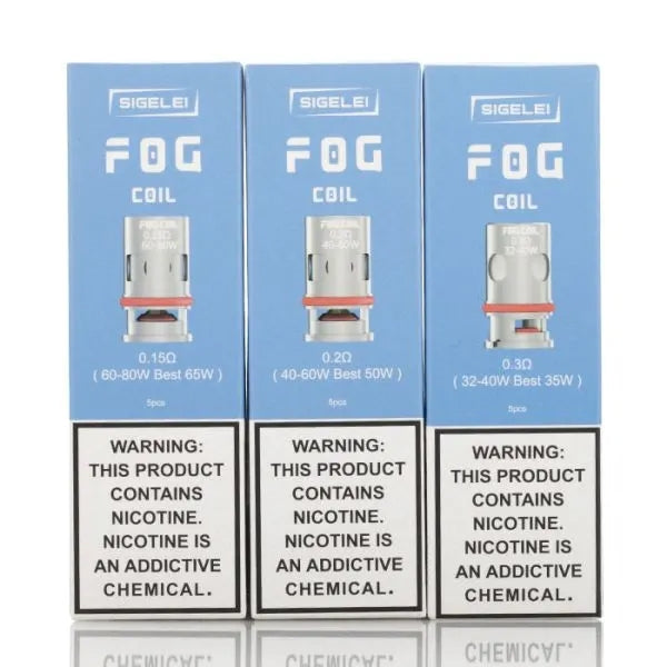 3 Packs of Sigelei Fog Coils on a white background