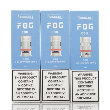 3 Packs of Sigelei Fog Coils on a white background