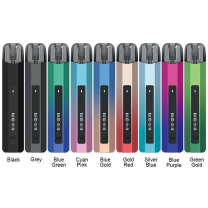 Row of SMOK NFIX Pro Pod Kits in various colours on a white background