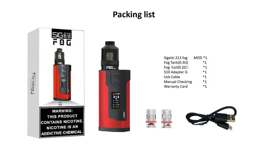 Sigelei 213 FOG Vape Kit | Dual 18650 213 Watt Kit | bearsvapes.co.uk