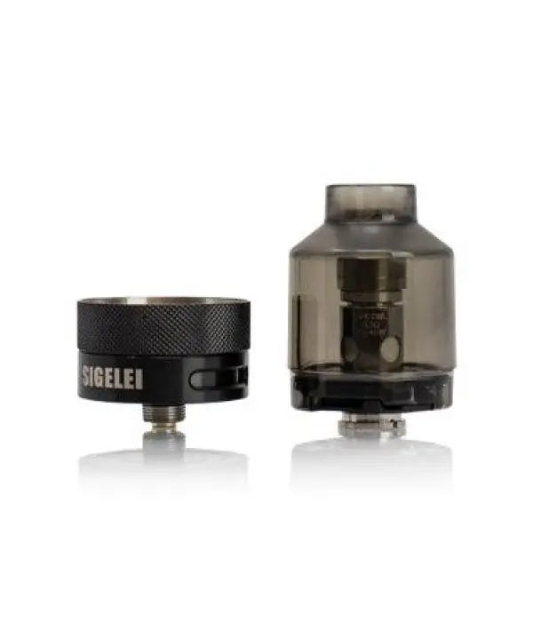 Vape pod and 510 connecting base on a white background
