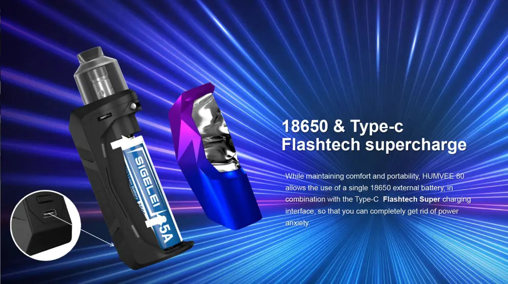Sigelei Humvee 80 Kit | PnP & GTX Compatible 18650 | bearsvapes.co.uk