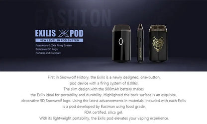 Sigelei Snowwolf Exilis Pod Vape Kit | FREE Extras | bearsvapes.co.uk